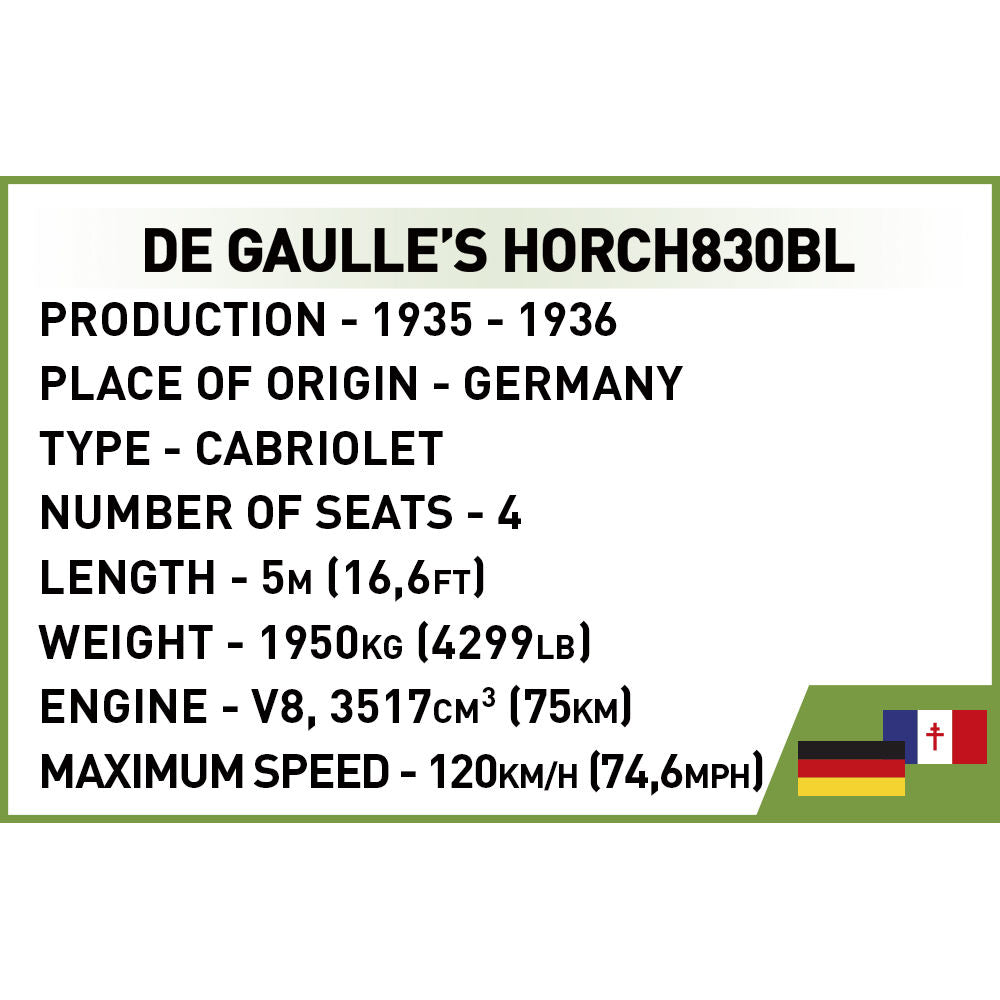 COBI De Gaulle's Horch830BL: Set #2261