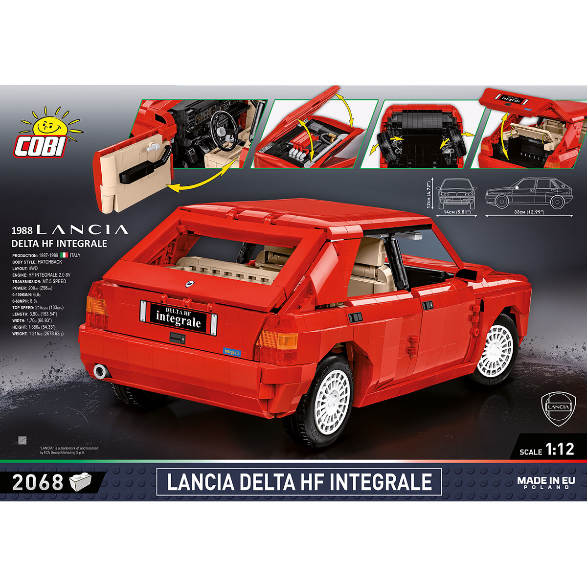 COBI Lancia Delta HF Integrale Car (1:12th) : Set #24357