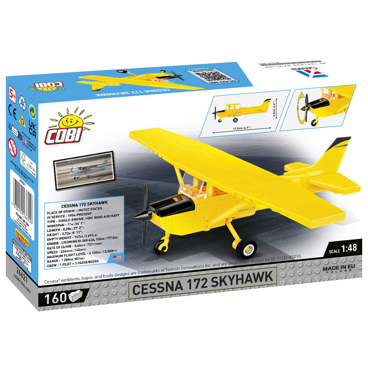 COBI Cessna 172 Skyhawk Aircraft (Yellow): Set #26621