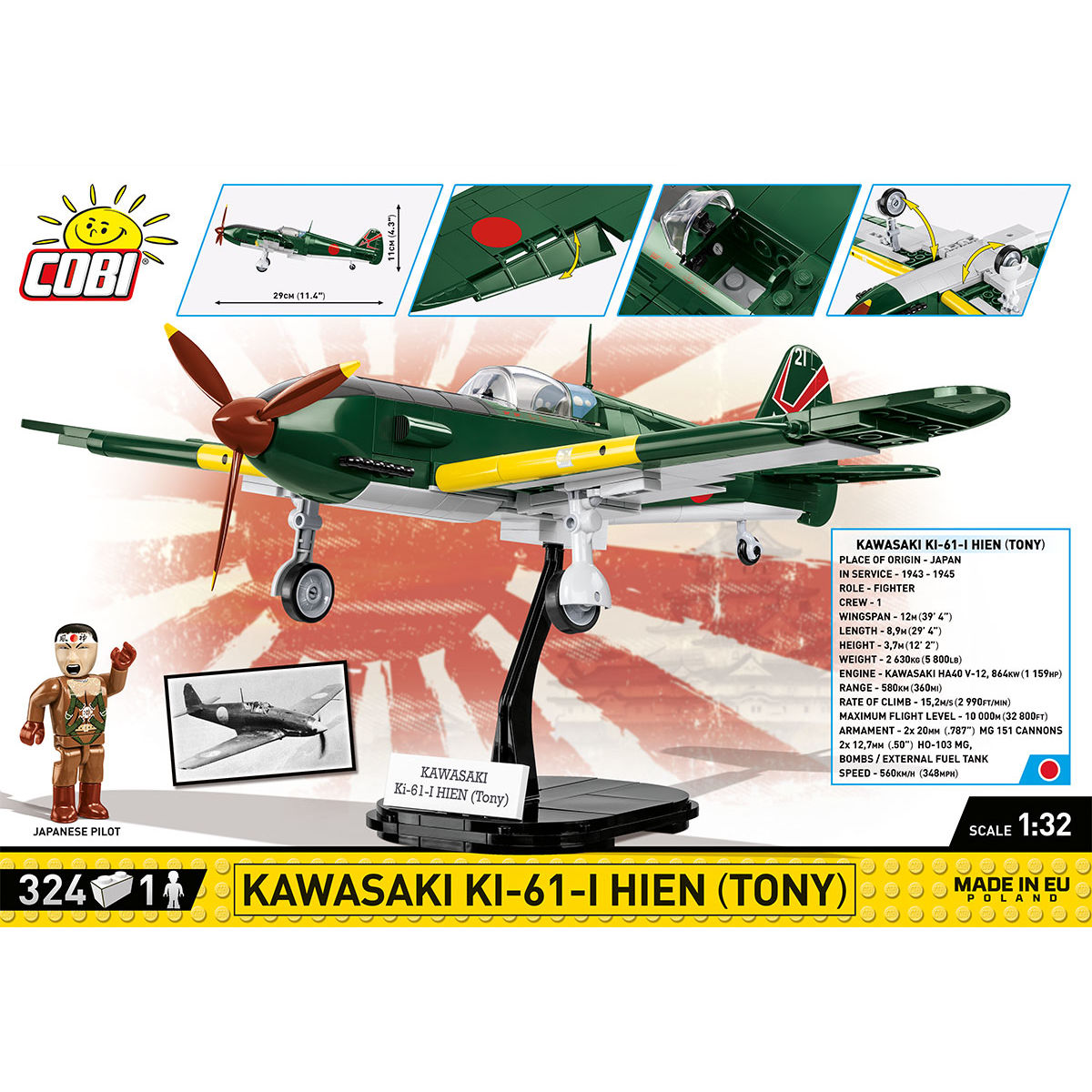 COBI Kawasaki KI-61-I Hien (TONY): Conjunto #5740
