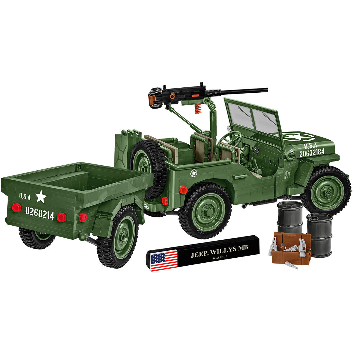 COBI EXECUTIVE EDITION JEEP Willys MB & Trailer: Set #2804