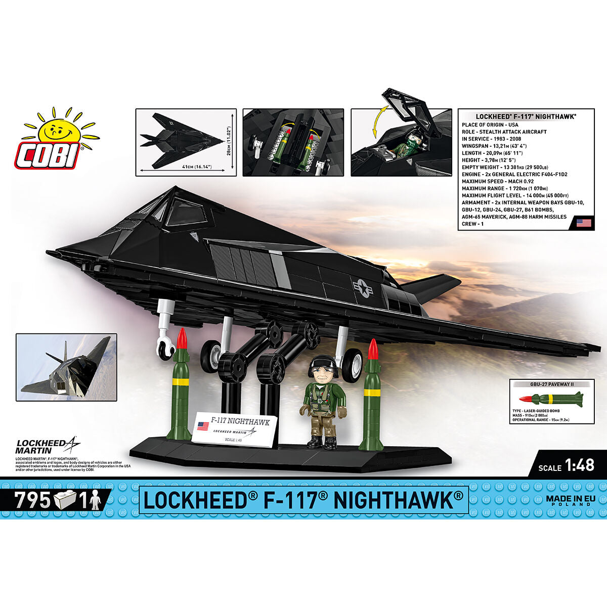 COBI F-117 Nighthawk Stealth Fighter: Set #5903
