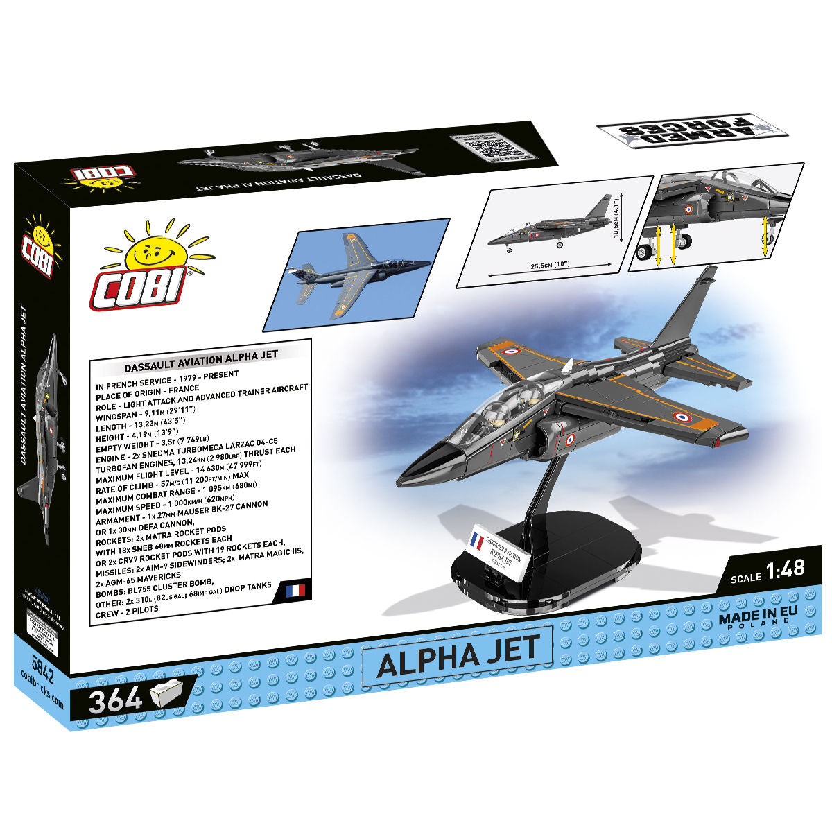 Avión de ataque COBI Alpha Jet: Set n.° 5842