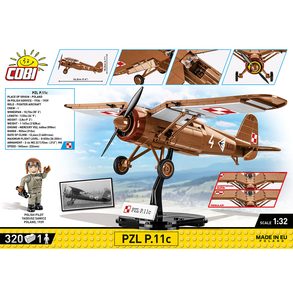 COBI PZL P.11c Fighter Plane : Set #5742