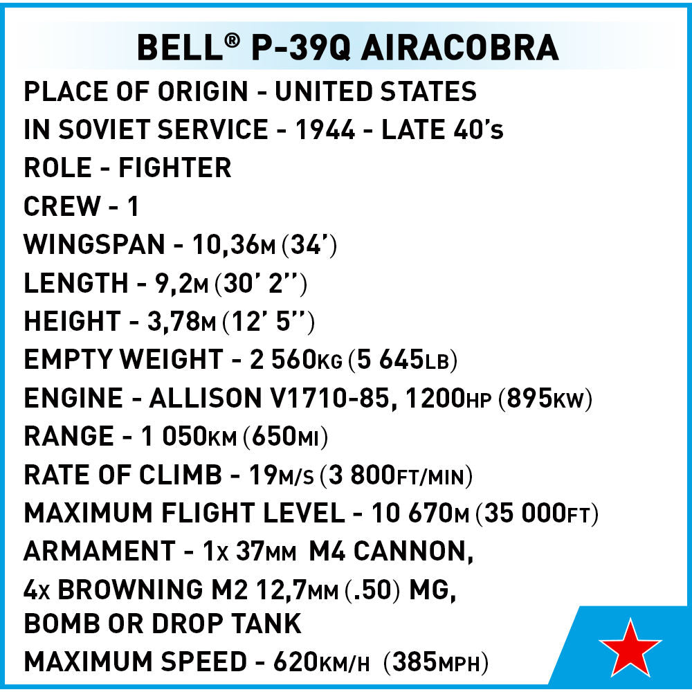 COBI Bell P-39Q Airacobra Fighter: Set #5747