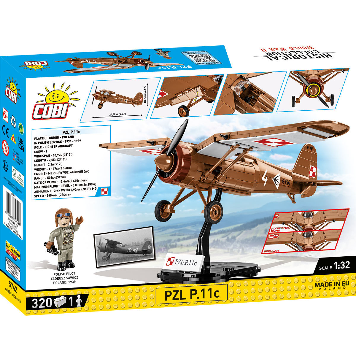COBI PZL P.11c Fighter Plane : Set #5742