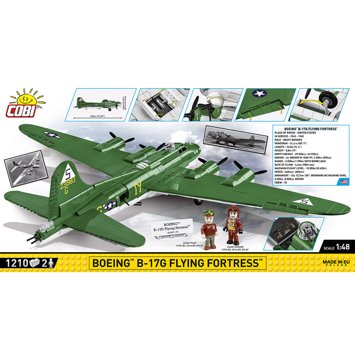 Bombardero COBI Boeing B-17G Flying Fortress: Set n.° 5750