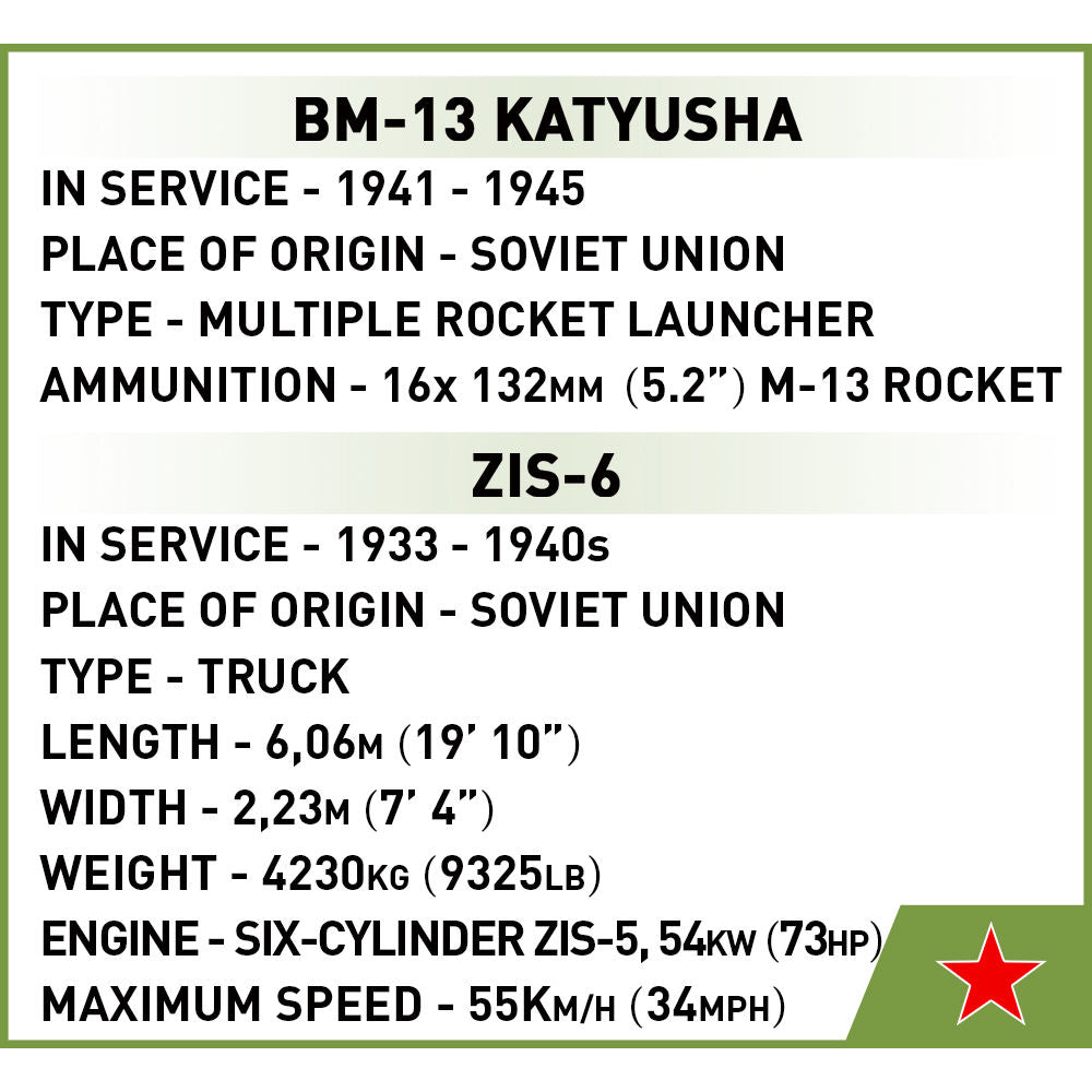 COBI BM-13 Katyusha (ZIS-6) Rocket Launcher: Set #2280