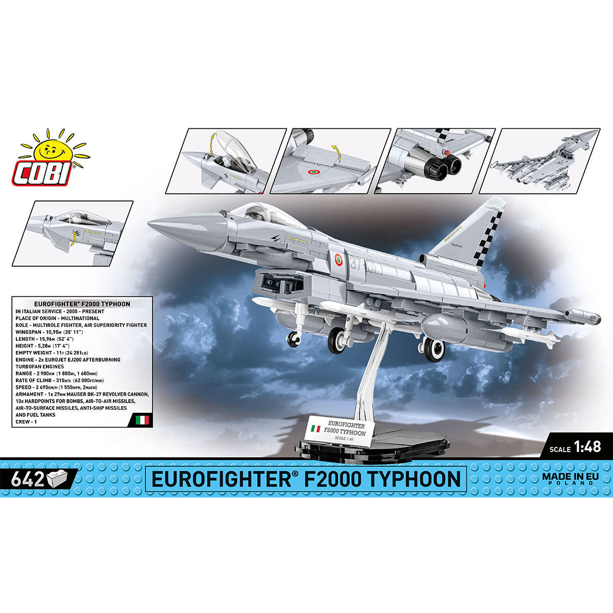 COBI Eurofighter F2000 Typhoon Fighter (Italy) : Set #5849