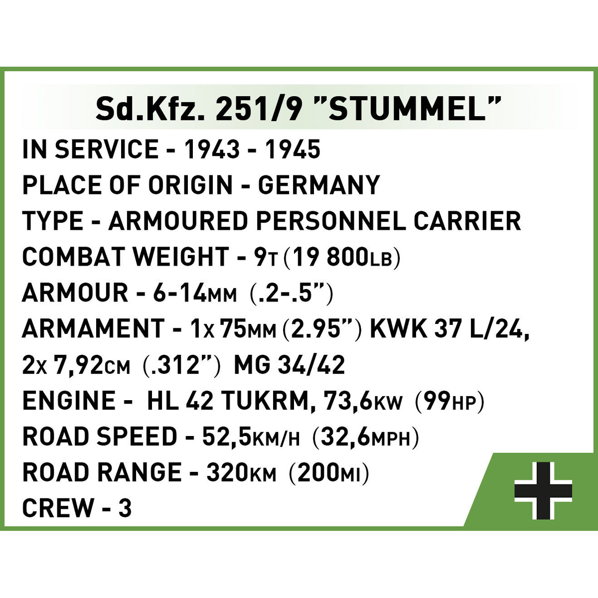 COBI Sd.Kfz. 251/9 Semioruga 