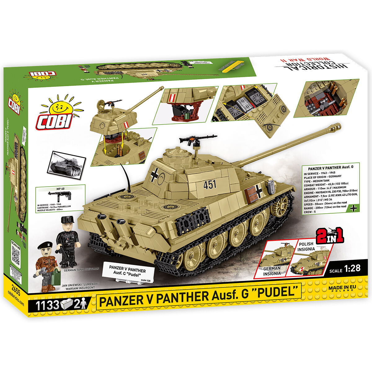 COBI PanzerKampfWagen V PANTHER Ausf. G 