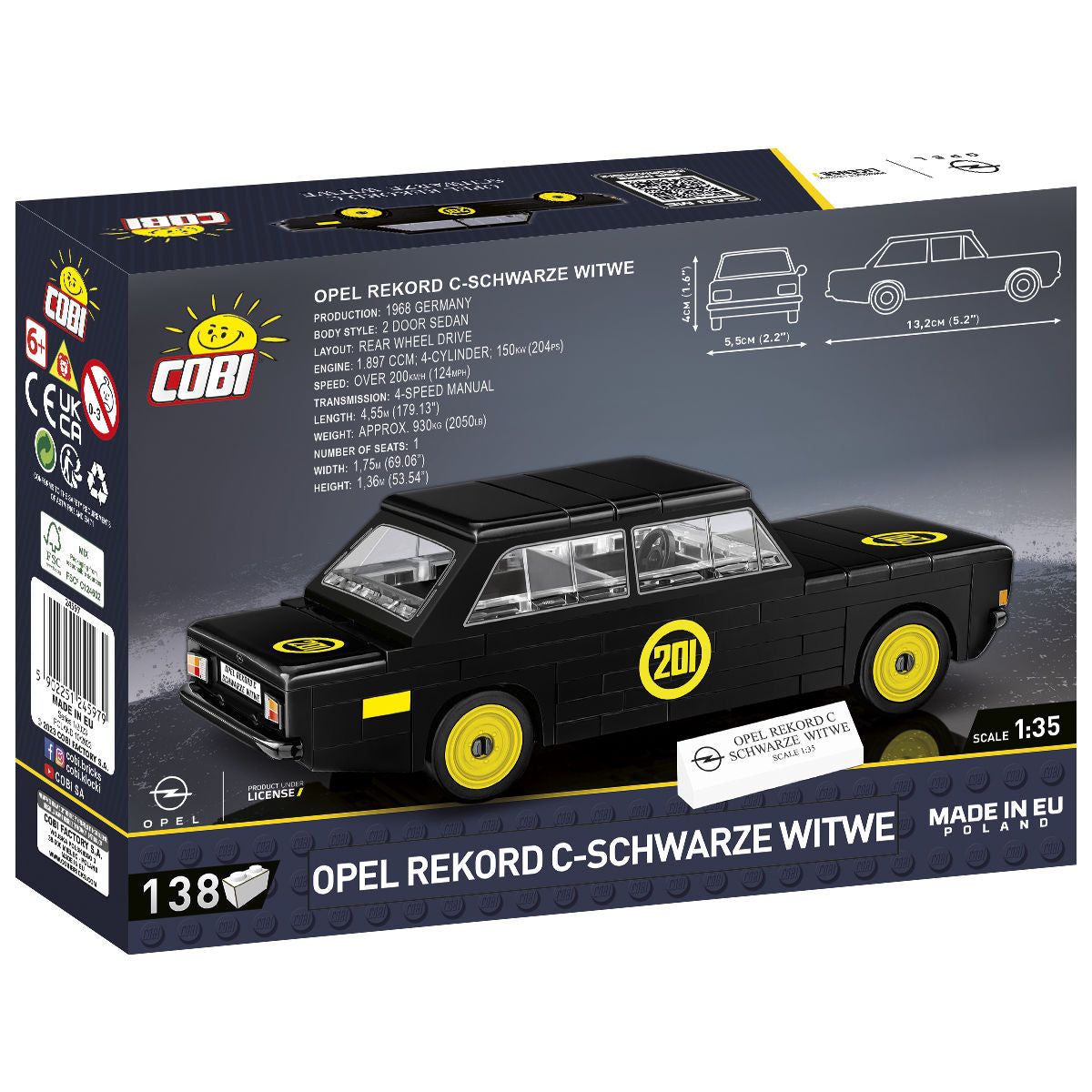 COBI Opel Rekord C-Schwarze Witwe Car: Set #24597