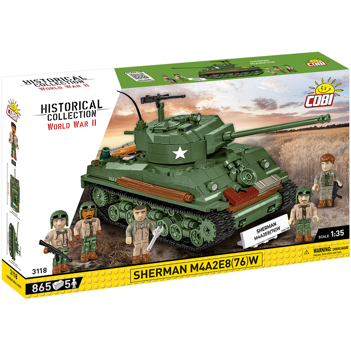 Tanque COBI Sherman M4A2E8(76)W: Conjunto n.° 3118