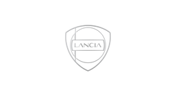 Un logotipo de Lancia en gris claro
